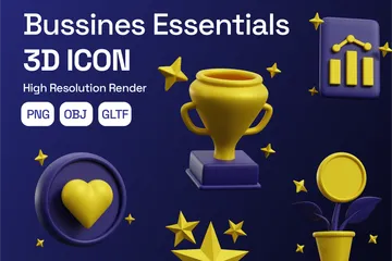 Business Essentials 3D Icon Pack