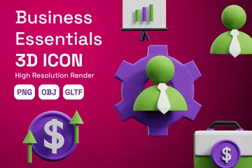 Business Essentials 3D Icon Pack