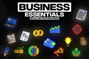 Les essentiels de l'entreprise Pack 3D Icon