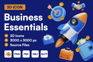 Les essentiels de l'entreprise Pack 3D Icon