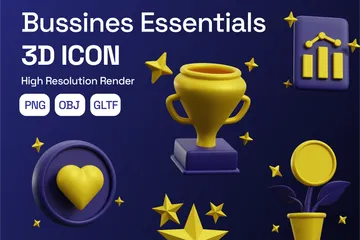 Les essentiels de l'entreprise Pack 3D Icon
