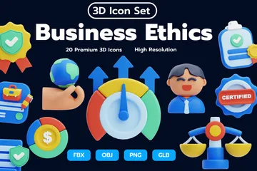 Business Ethics 3D Icon Pack