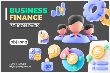 Business Finance 3D Icon Pack