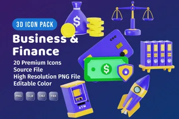 Business & Finance 3D Icon Pack