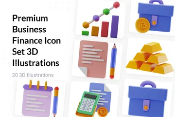 Business Finance 3D Illustration Pack