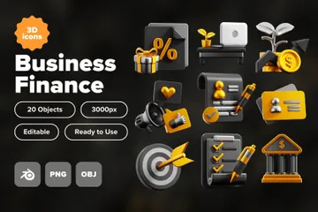 Business Finance 3D Illustration Pack