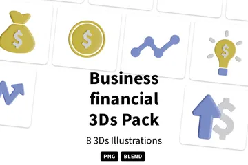 Business Financial 3D Icon Pack