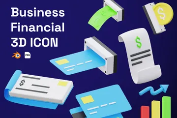Business Financial 3D Icon Pack
