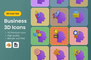 Business Heads 3D Icon Pack