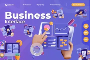 Business Interface 3D Illustration Pack