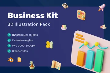 Business Kit 3D Illustration Pack
