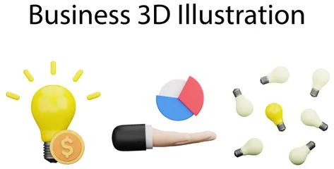 Kreativität im Unternehmen 3D Icon Pack