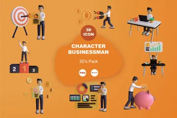 Business Man 3D Illustration Pack