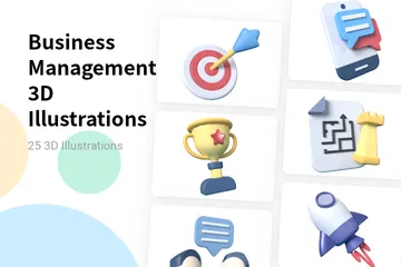 Business Management 3D Illustration Pack