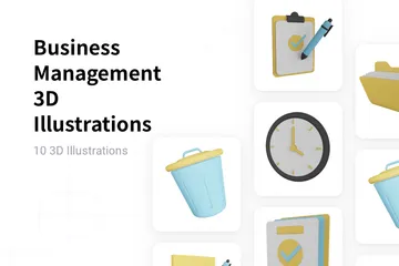 Business Management 3D Illustration Pack
