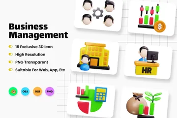 Business Management 3D Icon Pack