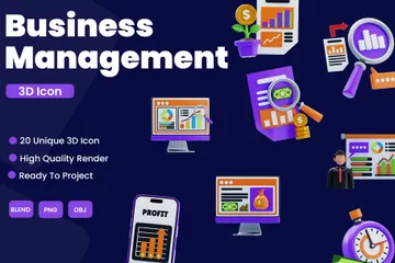 Business Management 3D Icon Pack