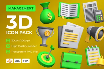 Business Management 3D Icon Pack