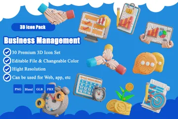 Business Management 3D Icon Pack