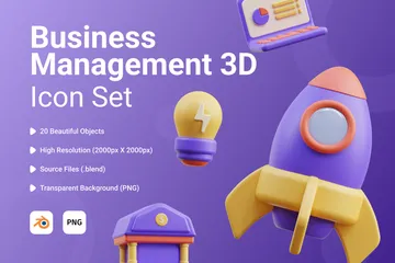 Business Management 3D Icon Pack