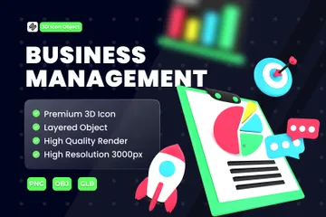 Business Management 3D Icon Pack