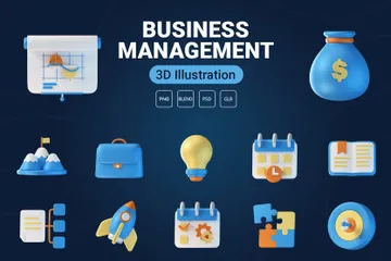 Business Management 3D Icon Pack