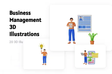 Business Management 3D Illustration Pack