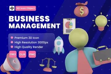 Business Management 3D Icon Pack