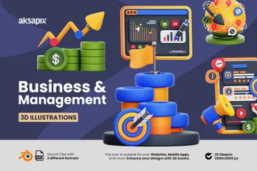 Business & Management 3D Illustration Pack