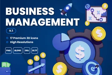 Business Management Vol 1 3D Icon Pack