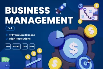 Business Management Vol 1 3D Icon Pack