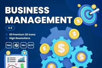 Business Management Vol 2 3D Icon Pack