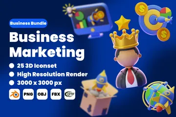 Business Marketing 3D Icon Pack