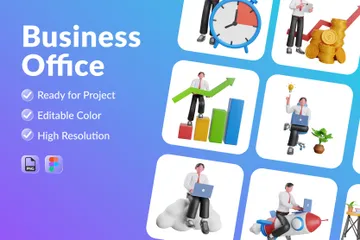 Business Office 3D Illustration Pack