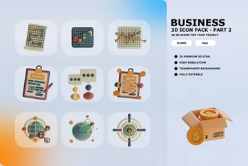 Business Part 2 3D Icon Pack