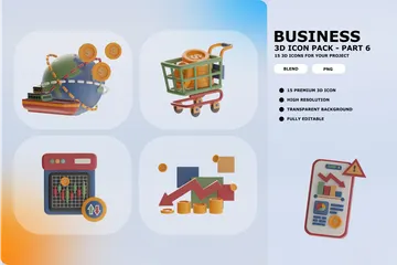 Business Part 6 3D Icon Pack