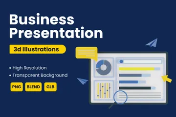 Business Presentation 3D Illustration Pack