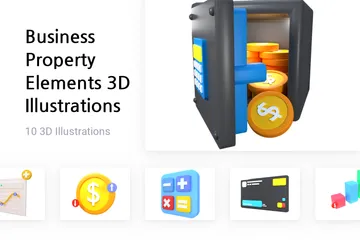 Business Property Elements 3D Illustration Pack