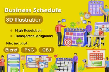 Business Schedule 3D Illustration Pack