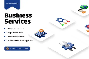 Business Services 3D Icon Pack