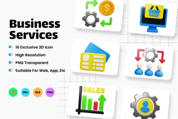 Business Services 3D Icon Pack