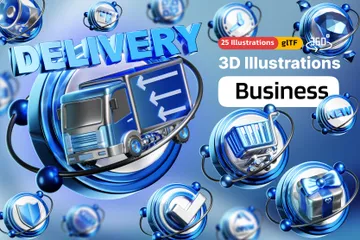 Business Shop 3D Icon Pack