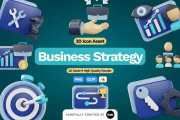 Business Strategy 3D Icon Pack