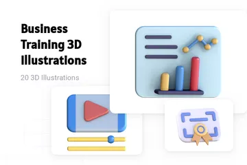 비즈니스 교육 3D Illustration 팩
