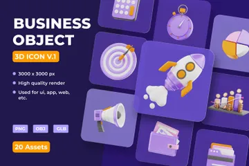 Business V.1 3D Icon Pack