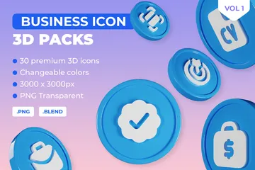 Business Vol 1 3D Icon Pack