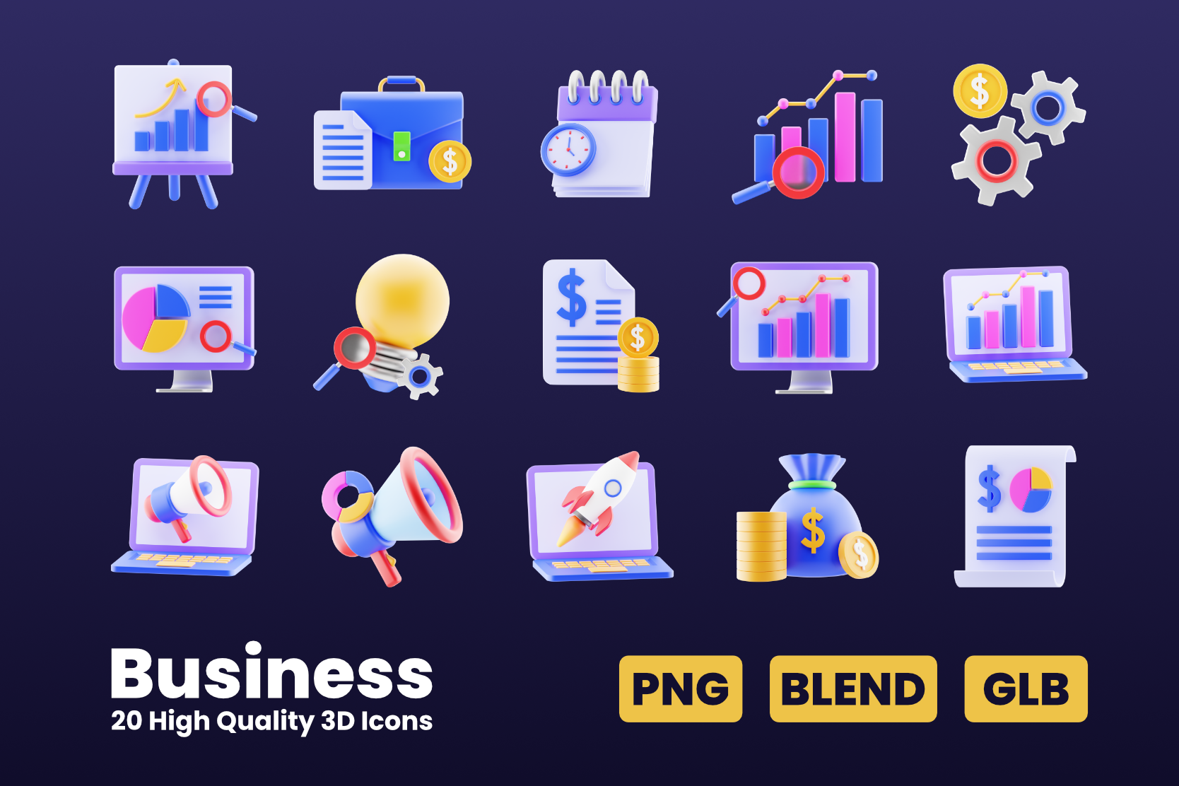 Premium Business Vol. 2 3D Illustration pack from Business 3D Illustrations