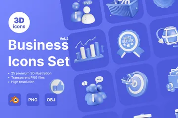 Business Vol 2 3D Icon Pack