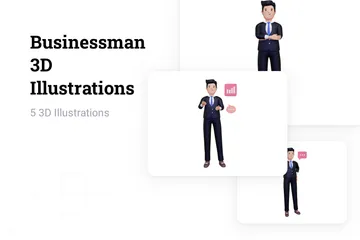 Businessman 3D Illustration Pack