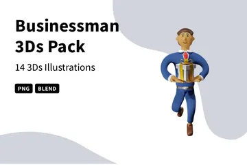 Businessman 3D Illustration Pack